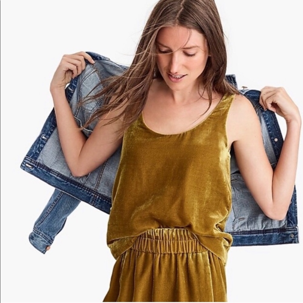 J.Crew Gold Velvet Tank